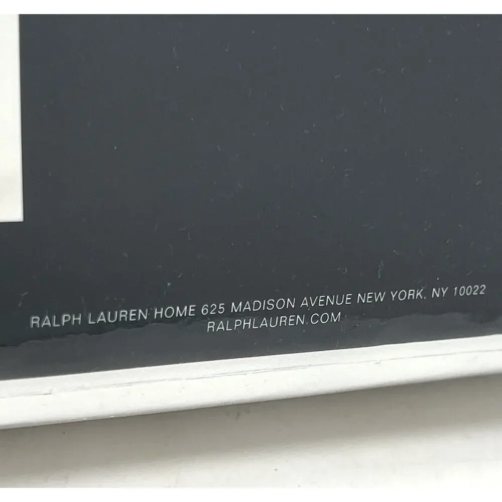 Ralph Lauren Spencer Border Sateen Full/Queen Duvet Cover NAVY White Blue NIP